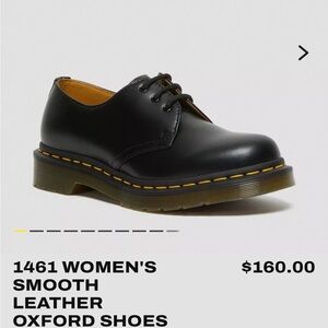 Dr. Martens Black Leather Women's Oxford Shoes